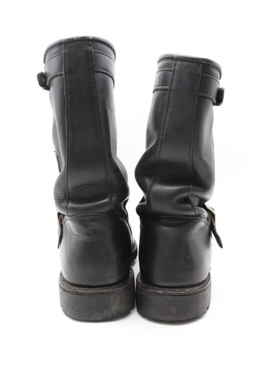 Red Wing Engineer Boots 988 Men\'s Size 11.5 D Steel Toe Vibram Black Leather main image 9